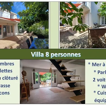Villa 8 Pers, 4 Ch, Jardin, Clim 200M De La Plage Saint-Pierre-la-Mer  Extérieur photo