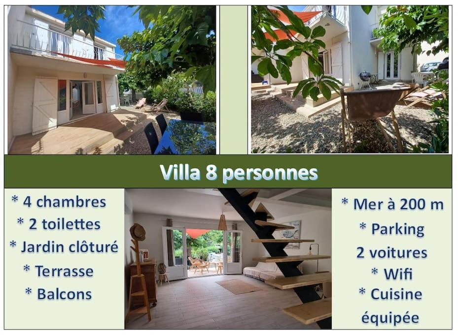 Hébergement de vacances 8 Pers, 4 Ch, Jardin, Clim 200m De La Saint-Pierre-la-Mer (Aude)